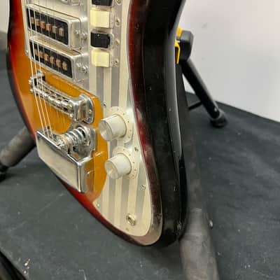 Vintage Silvertone Model 759 1437 Teisco 1960's Sunburst Electric Guitar Made in Japan Guitar image 16