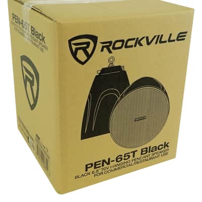 Rockville 6-Zone Amp Receiver+10) Black Pendant Speakers For Restaurant/Bar/Cafe image 2