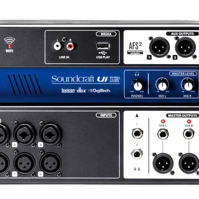 Soundcraft Ui12 12 Input Digital Mixer w/Wifi+App Control+Recording Ui 12 image 1