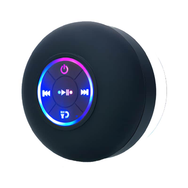 Portable Bluetooth Speaker IPX4 Waterproof Mini Speaker with LED Lights and Suction Cup image 1