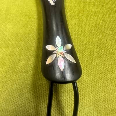 Vintage German Inlayed Ebony 4/4 Violin Tailpiece 115mm Length image 3
