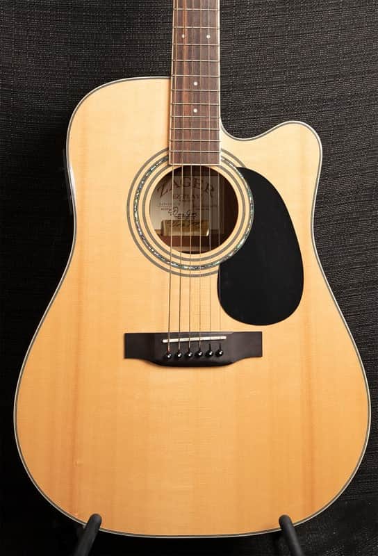 USED Zager ZAD-50CE Dreadnought Natural Acoustic Guitar 2013 w/ Zager Hard Case image 1