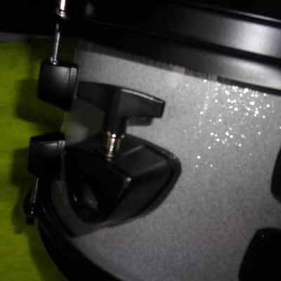 mint Ludwig 10" x 6" Sparkle Silver Hanging Rack Tom Questlove w/ Black Hardware image 3
