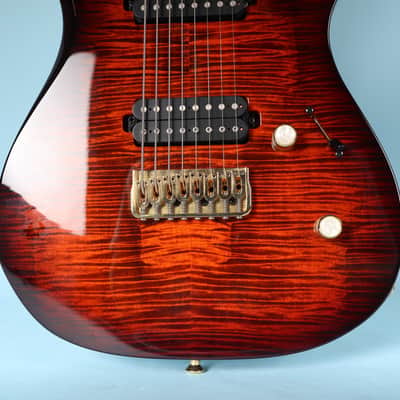 2016 Kiesel Carvin DC800 8 String Neck Thru Orangeburst Flamed image 11