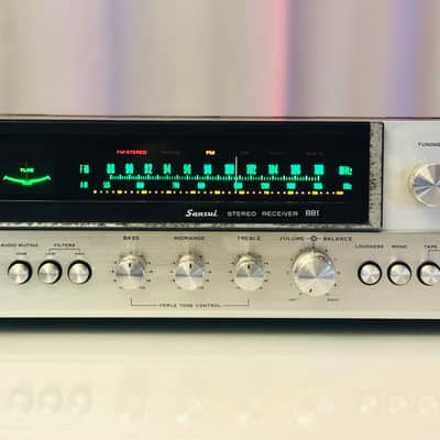 💥💥💥 Vintage Sansui 881 Vintage Stereo Receiver - Serviced + Cleaned + LED image 2