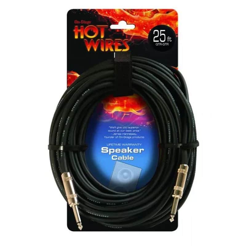 On-Stage 25ft Speaker Cable 1/4" to 1/14" image 1