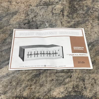 Realistic model 31-1987 Vintage Stereo frequency equalizer with manual image 11