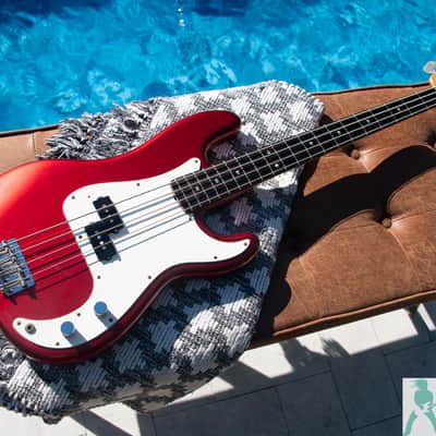 1991 Fender PB-62 '62 Precision Bass Reissue - Candy Apple Red - Made in Japan (FujiGen) Pro Set Up w Perfect Frets/Action/Intonation! image 6