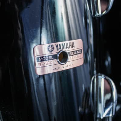 Yamaha Tour Custom Double Bass Drum Set (1985–1988) – Made in Japan – Solid Black image 5
