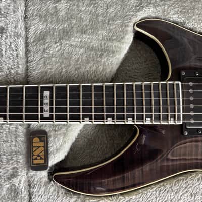 2014 ESP E-II Horizon-III FR EMG STBLKSB - LIKE NEW - EMG’s Floyd Rose Flame Top Neck-Thru VIDEO! image 10