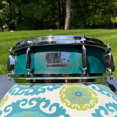 Sonor Tear Drop - Chicago 1966 - Blue/Green Turquoise Satin Flame image 11