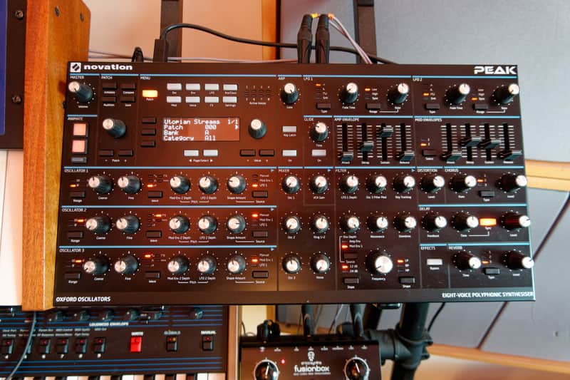 Novation Peak, 8-Voice Polysynth, Wooden Cheeks and Stand, Boxed image 1