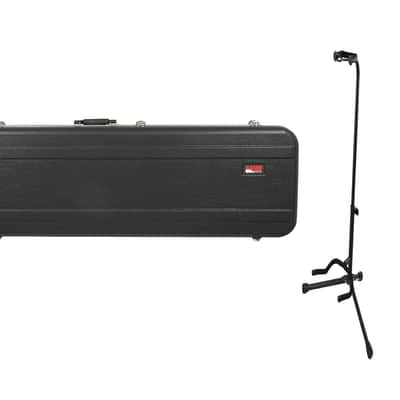 Gator Cases GC-ELEC-XL XL Deluxe Extra Long Guitar Case + Guitar Stand image 1