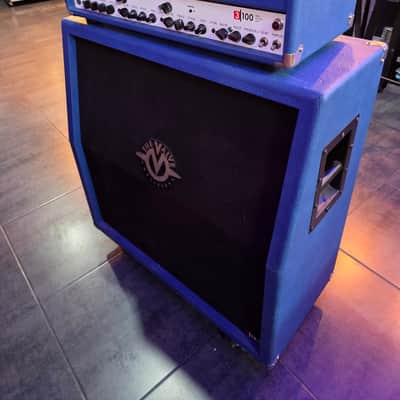 The Valve THE VALVE AMP 100W Head + Matching 4x12 Cab (3-Channel, MIDI, EL34) — Hand-Wired Italian Boutique 20 - Dark Blue image 9