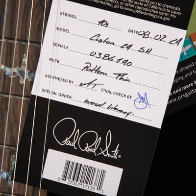 2024 - PRS Eddie's Guitars Wood Library Custom 24 Semi-Hollow Korina/Ziricote - Livingston Lemondrop image 20