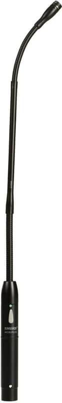 Shure MX412S/S Supercardioid Condenser Microphone, 12" Gooseneck with Attached XLR Preamp, Shock & Flange Mount, Snap-Fit Foam Windscreen, Mute Switch, LED Indicator image 1