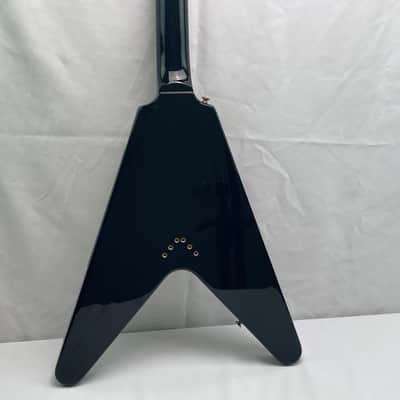Epiphone '58 Reissue Korina Flying V Electric Guitar 2002 Ebony image 4