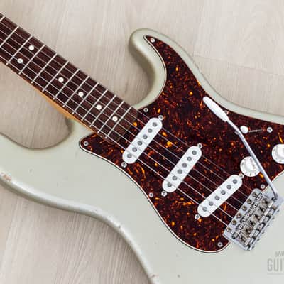 2004 Fender + MJT Stratocaster Partscaster Limited Edition CME Neck & Inca Silver Relic Body w/ Custom '69 Pickups, Case image 7