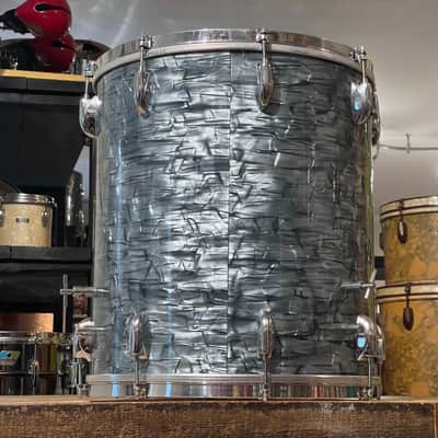 1950’s Gretsch 16" Midnight Blue Pearl Floor Tom 18x16 image 7
