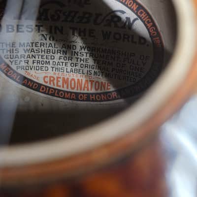 Washburn Cremonatone 215 Bowlback Mandolin w Original Case 1890s-1910s image 16