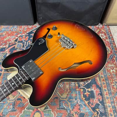 Epiphone Rivoli Reissue Short Scale Semi-Hollow Bass Mudbucker Transducer - 1996 image 9
