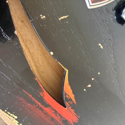 Novo Miris J 2024 Lollar 24.75 Scale Stainless Steel Jumbo Frets Bull Black over 64 burst ebony image 16