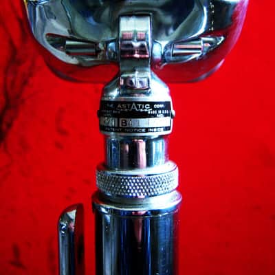 Vintage RARE 1940's Astatic WR20 dual crystal Hi Z microphone Satin Chrome w period Astatic "G" stand T3 D104 77A JT30 # 1 image 5