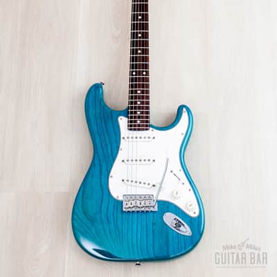 2012 Fender '62 Stratocaster ST62/ASH/MH Transparent Blue + Headstock, Near-Mint, Japan MIJ image 2