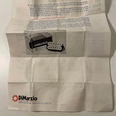 DiMarzio Installation instructions dual sound guitar & model one bass pickups image 2