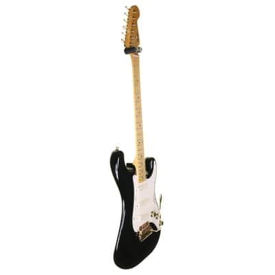 Fender Gold Elite Stratocaster Electric Guitar, Black, Gold Hardware image 4
