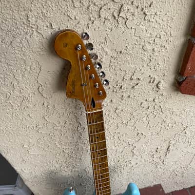 MJT Stratocaster Hardtail with Fender Jimi Hendrix Neck “Daphne Blue Heavy Relic” image 14