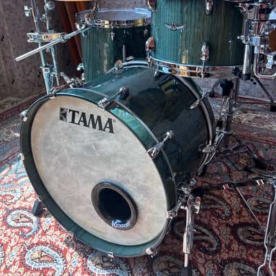 Tama Star Walnut 3pz Light Indigo Chestnut + Snare Bronze Hand Hammered image 2
