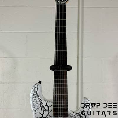 Schecter USA Custom Shop John Browne Signature Zenith 7 Baritone 7-String Electric Guitar w/ Case - Fracture White image 11