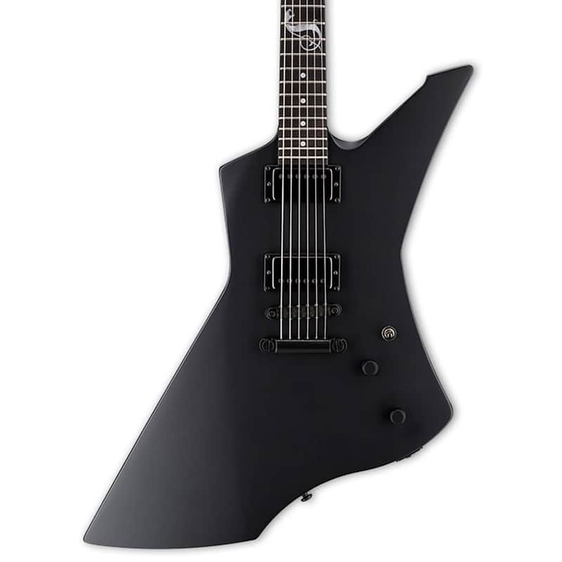 ESP LTD James Hetfield Signature Snakebyte Guitar w/ EMG JH Set Pickups & Hardshell Case - Black Satin image 1