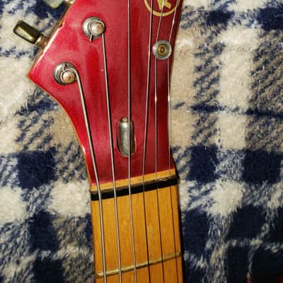 KAY Guitar VINTAGE STRATOCASTER 1960s Sparkly Red Bild 7