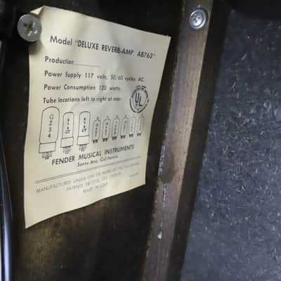 FENDER DELUXE REVERB early 1968 SILVERFACE BLACKFACE AB763 1 OWNER w/ COVER MINT! ORIGINAL RECEIPT! MOTOWN! image 22