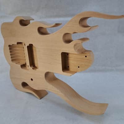 Unfinished Alder Hxx Jem Guitar Body - Flame Fits RG Necks, OFR Floyd Rose J2425 image 6
