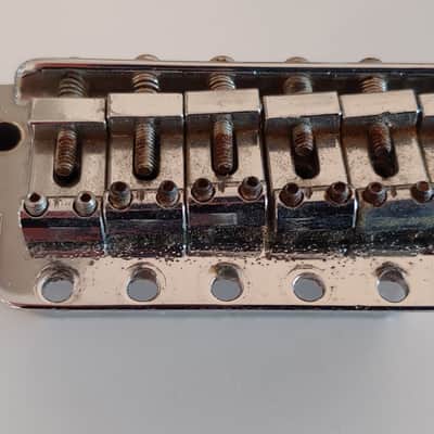 1970s Vintage Fender USA Stratocaster Bridge w/Original Saddles, screws & springs image 2