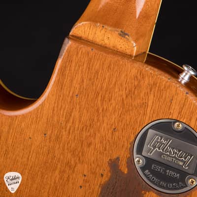 2022 - Gibson Custom Shop Made 2 Measure Murphy Lab '59 Les Paul Standard Murphy Painted Ultra Heavy Aged Orange Lemon Fade image 11