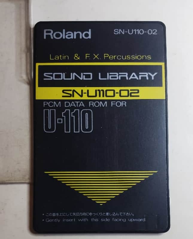 Roland Roland Sound Library Card SN-U110-02 Latin & F.X. Perc. PCM DATA ROM FOR U-110 LATE 80'S image 1