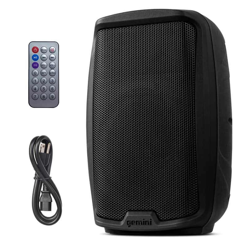 Gemini Sound AS-2115BT Active 15 Inch Woofer 2000 Watt DJ Monitor Powered Amplified PA Speakers System with Bluetooth, Wireless Stereo Pairing, Onboard 2 Channel Mixer Handles and Portable Fly Points image 1
