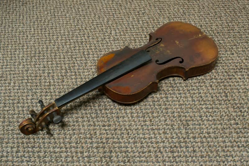 Vintage  Antonius Stradivarius Cremonensis Faciebat Anno 1721 Copy Violin For Repair image 1