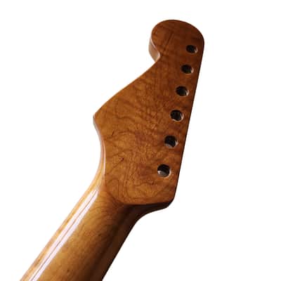 Brio Master Built Binded Flamed Maple Rosewood Fingerboard S-Style Neck w Block Inlays image 6
