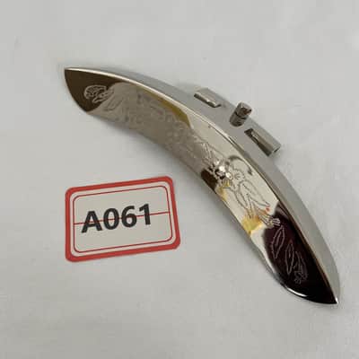 Nickel Vintage Engraved Banjo Arm Rest image 1