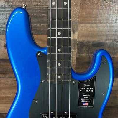 Fender American Ultra II Jazz Bass, Noble Blue, Ebony Fingerboard, Hard Case, Free Ship, 829 image 7