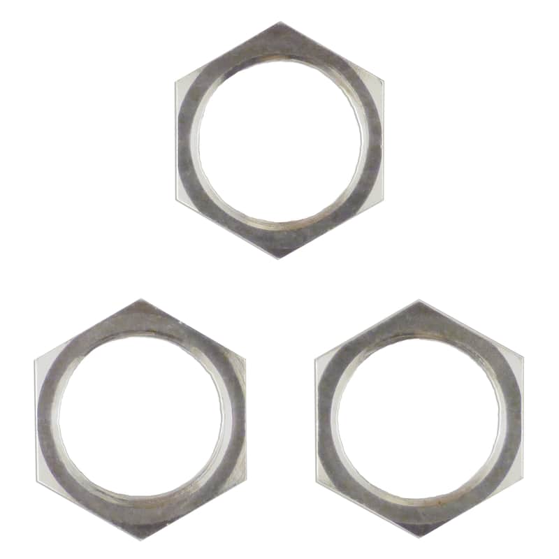 Boss & Ibanez Pedal Nickel 1/4" Input Output Jack Replacement Nut Set - 3 Pack - Made In Japan Part image 1