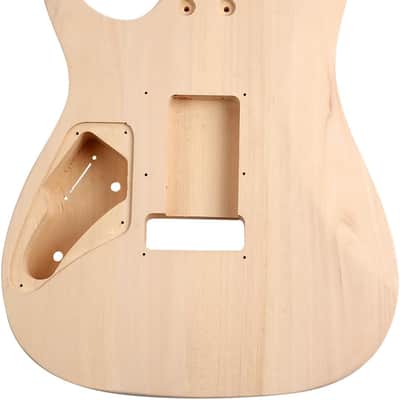 DIY Electric Guitar Kit Beginner Kit 6 String Right Handed with Basswood Body Hard Maple Neck Poplar Fingerboard Black Hardware Build Your Own Guitar. image 4