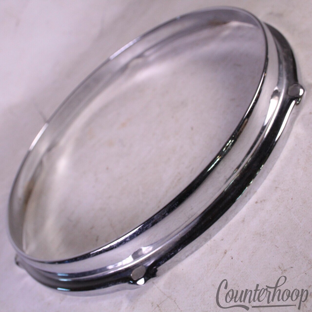 Slingerland 10"Tom Drum Batter/Resonant Rim/Hoop 6Lug Stick-Saver Chrome Vintage — main photograph