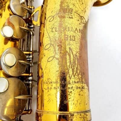 KING Cleveland Alto Saxophone, USA, Very Good Condition. Case/Neck/Mouthpiece image 15