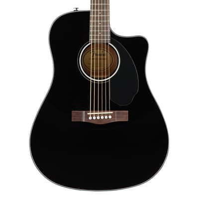 Used Fender CD-60SCE Dreadnought - Black w/ Walnut Fingerboard image 1
